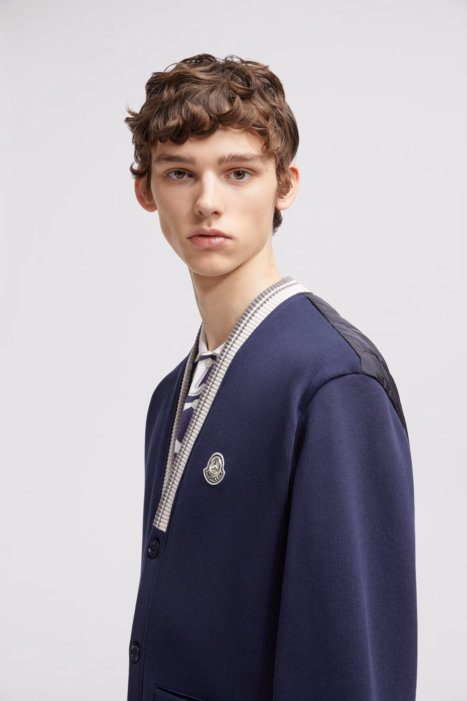 Moncler x Mercedes-Benz by NIGO Padded Cotton Sweatshirt Men Navy Blue Moncler 4